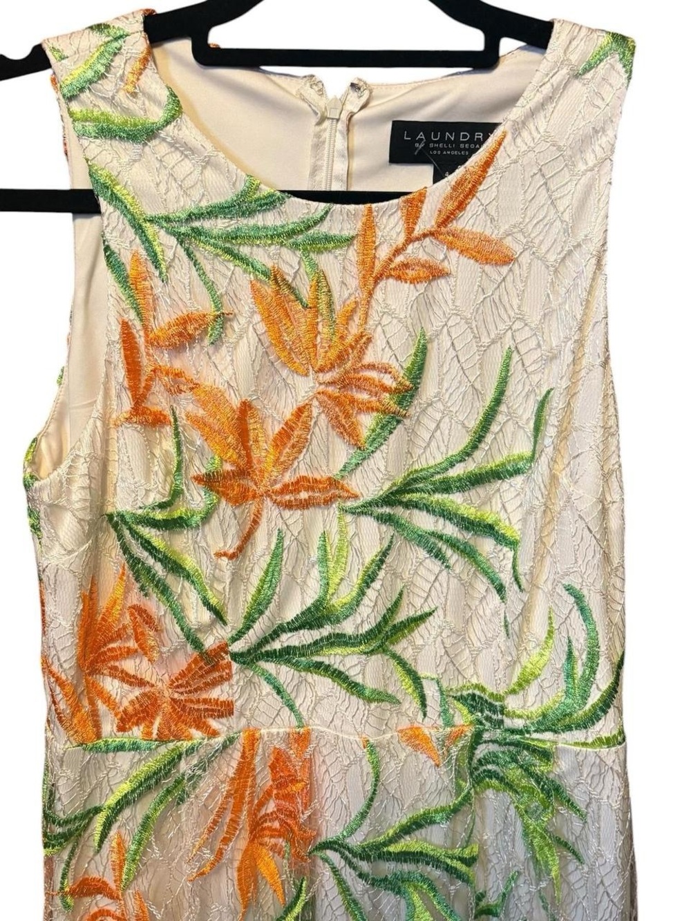 Laundry by Shelli Segal Embroidered Floral Mini Dress Tropical Size 4 NWT - Picture 4 of 6
